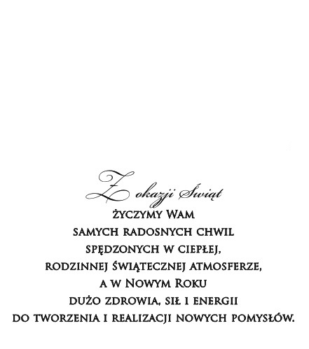 tekst kartkach świątecznych